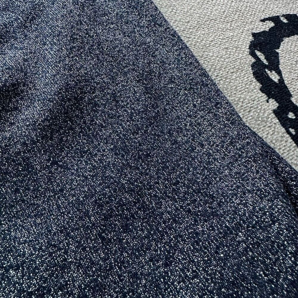 NWT Golden Goose Silver Blue Shimmer Midi/Maxi Skirt Size S Navy Lurex - Picture 7 of 8